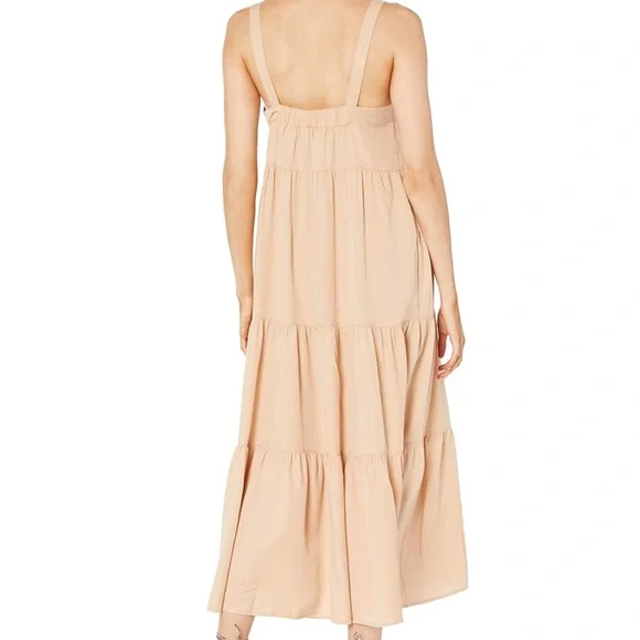 The Drop Women's Brit Tiered Ankle Maxi Tent Dress, Ginger, L - Picture 6 of 8